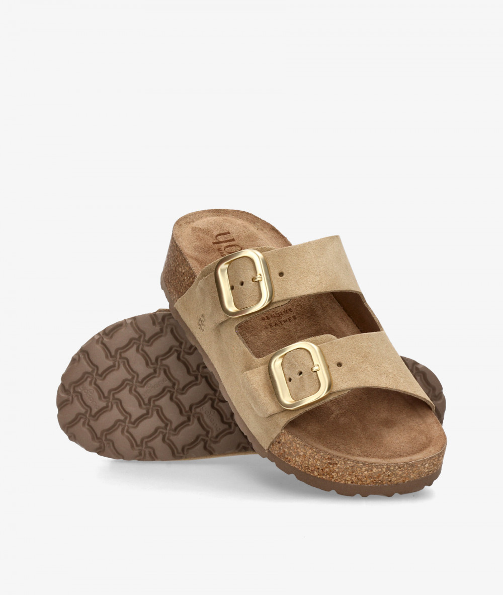 Sandalias Yokono  WIWI 003 en serraje taupe