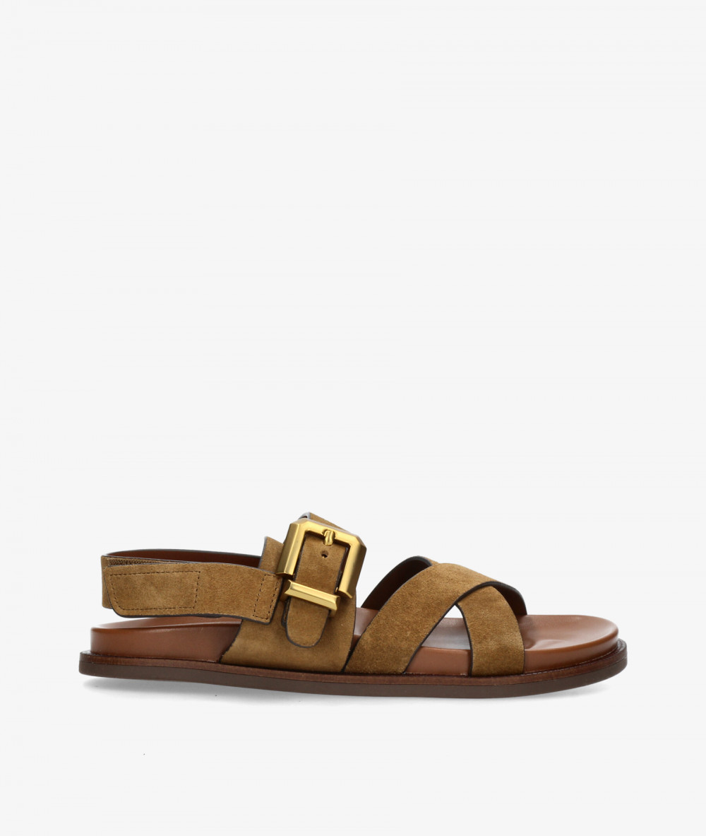 Sandalias Alpe  5574 en serraje cuero