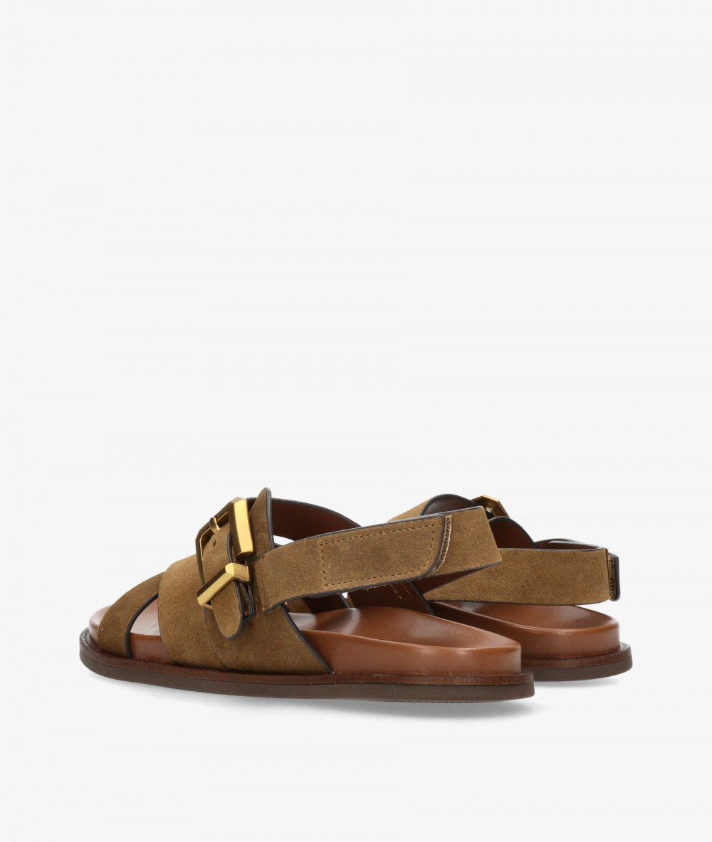 Sandalias Alpe  5574 en serraje cuero