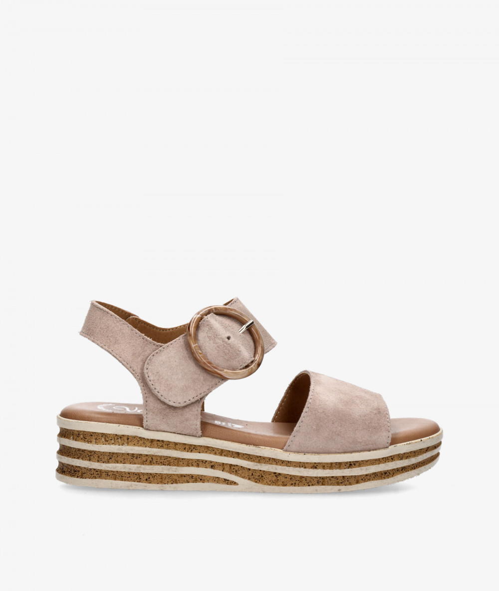 Sandalias Valeria´s  1945 en serraje taupe