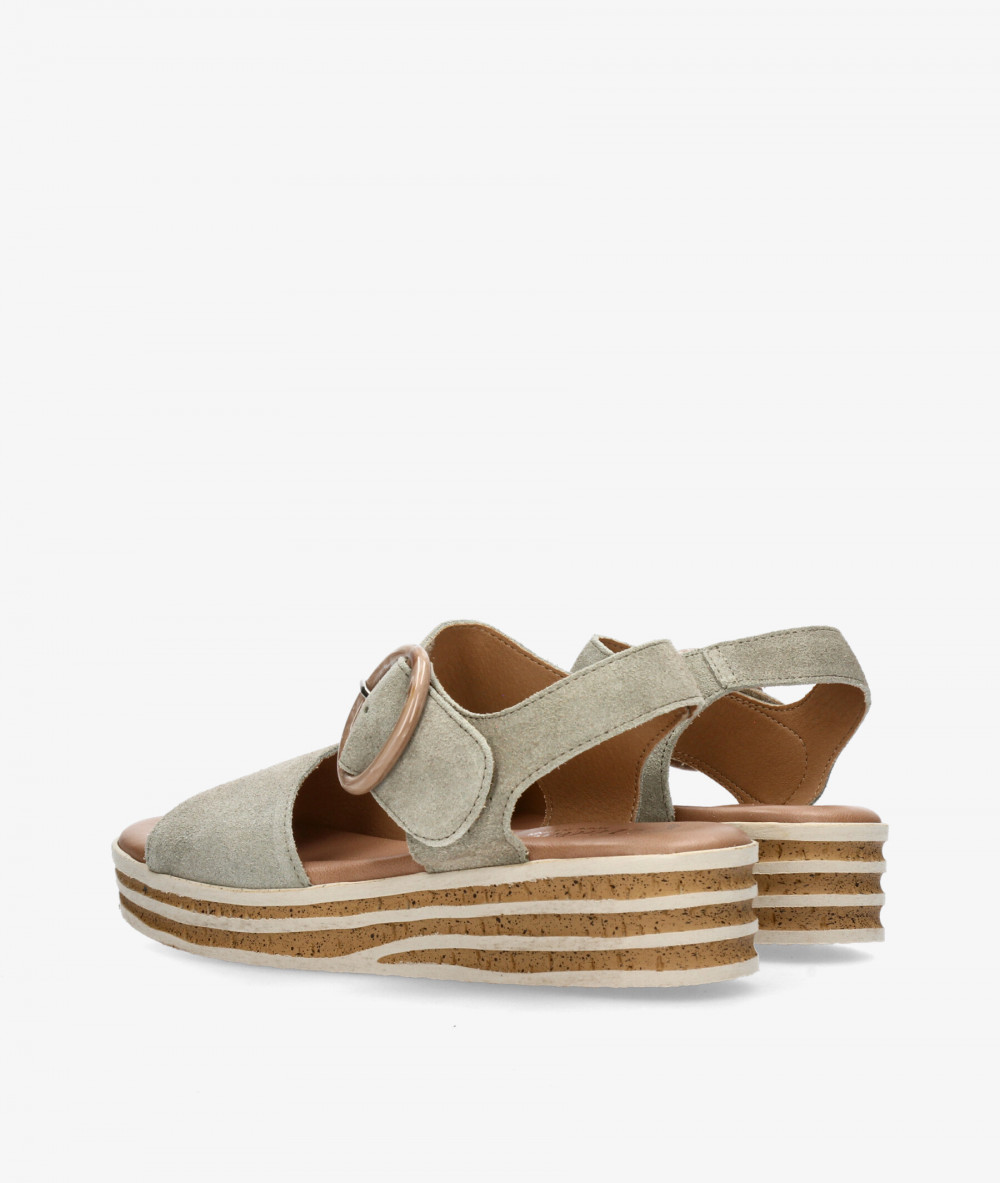 Sandalias Valeria´s  1945 en serraje kaki