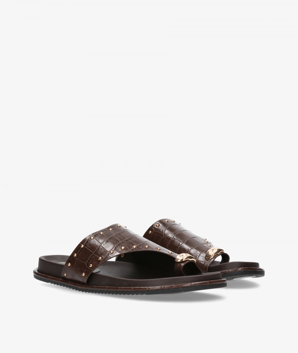 Sandalias ISTERIA  1115 en coco marrón