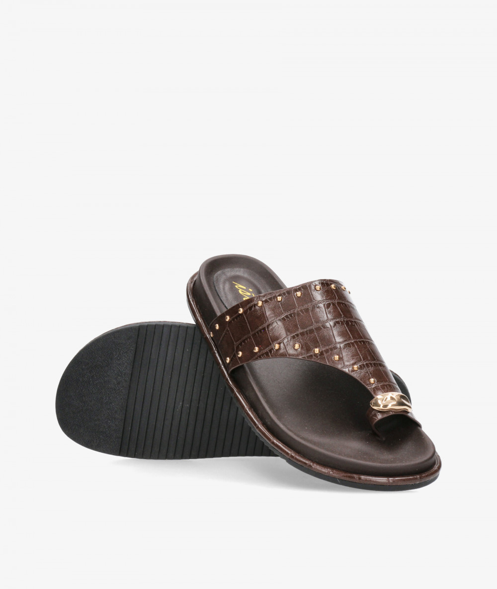 Sandalias ISTERIA  1115 en coco marrón