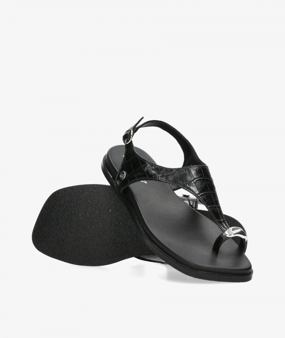 Sandalias ISTERIA  1165 en coco negro