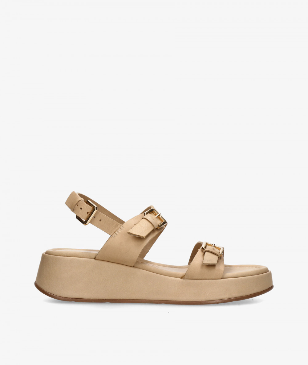Sandalias Wonders  AT-1057 en beige