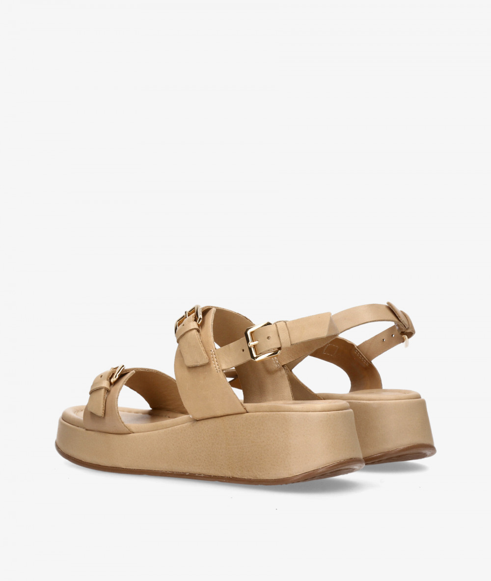 Sandalias Wonders  AT-1057 en beige