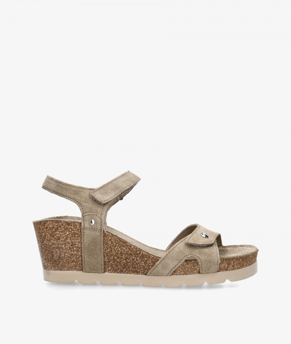 Sandalias Panamá Jack  JULIA  en serraje taupe