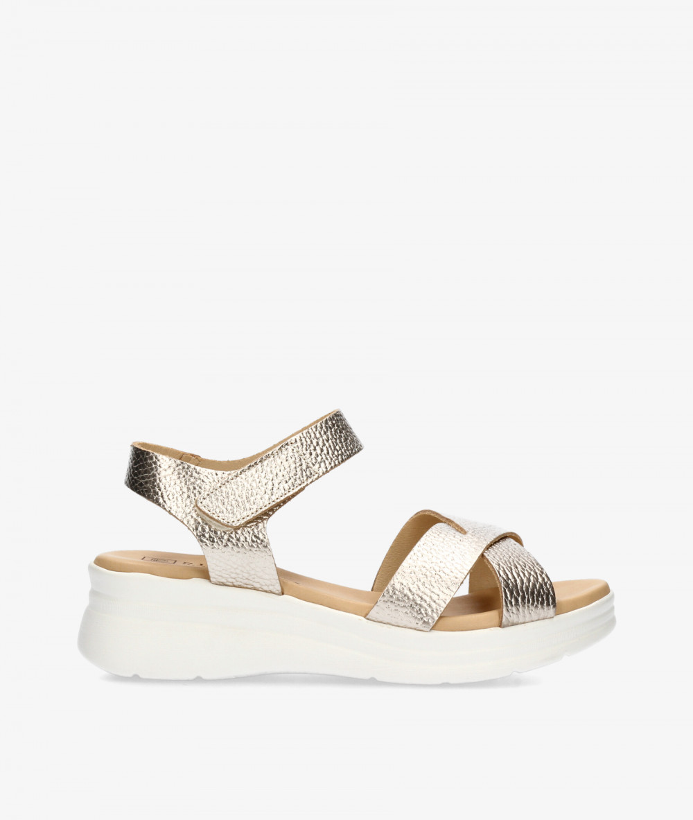 Sandalias Pitillos  11292 en taupe metalizado