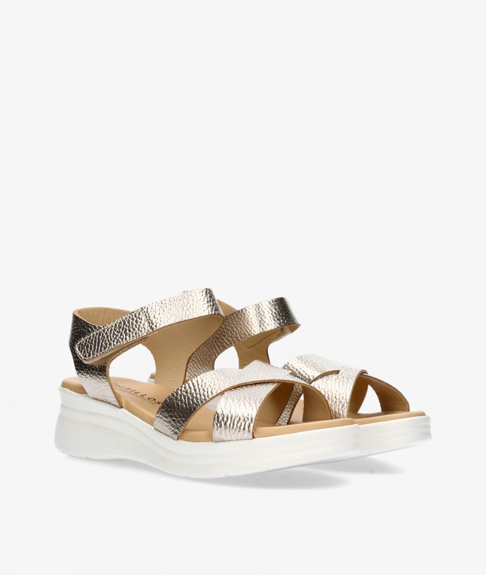 Sandalias Pitillos  11292 en taupe metalizado