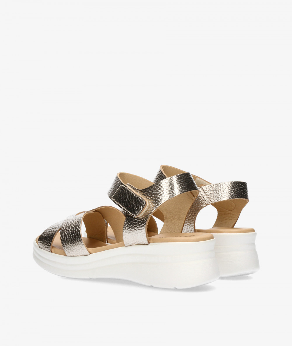 Sandalias Pitillos  11292 en taupe metalizado