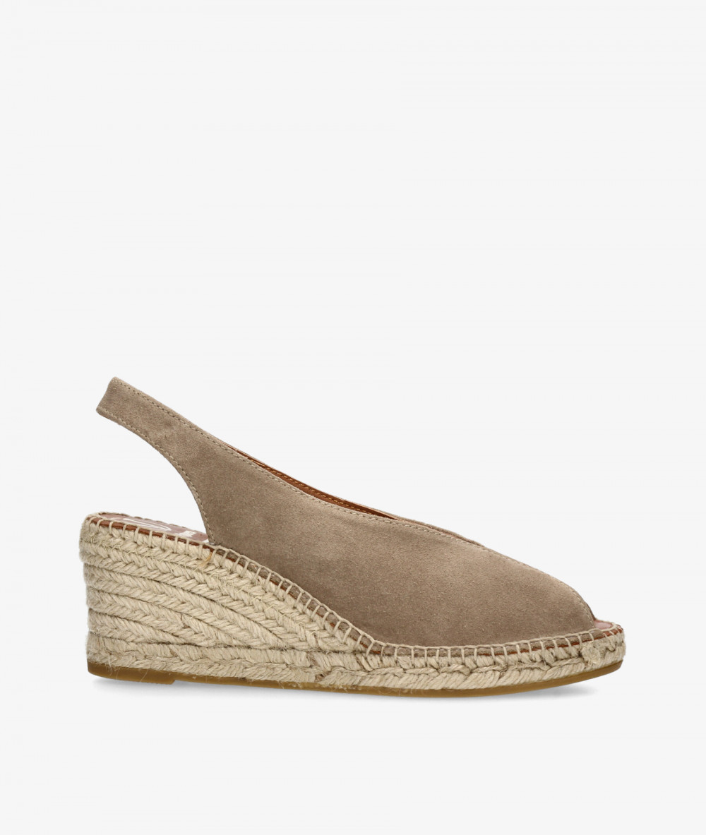 Alpargatas Viguera  2127 en serraje taupe