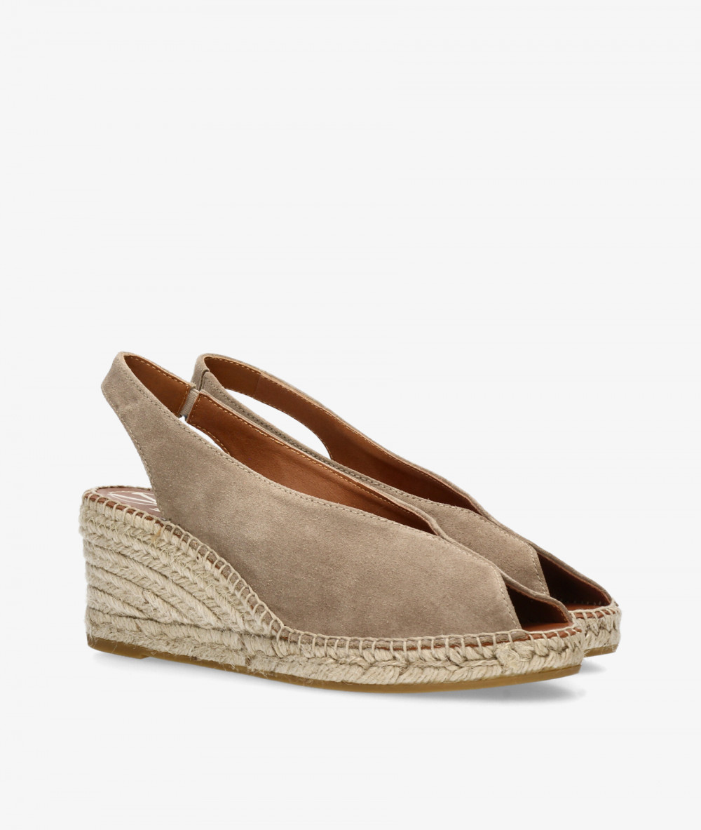 Alpargatas Viguera  2127 en serraje taupe