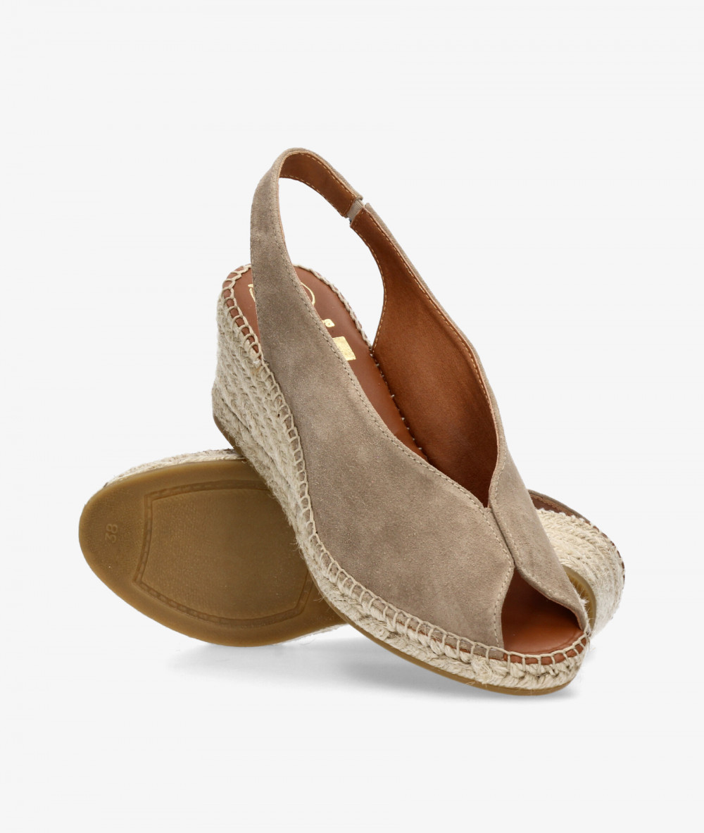 Alpargatas Viguera  2127 en serraje taupe