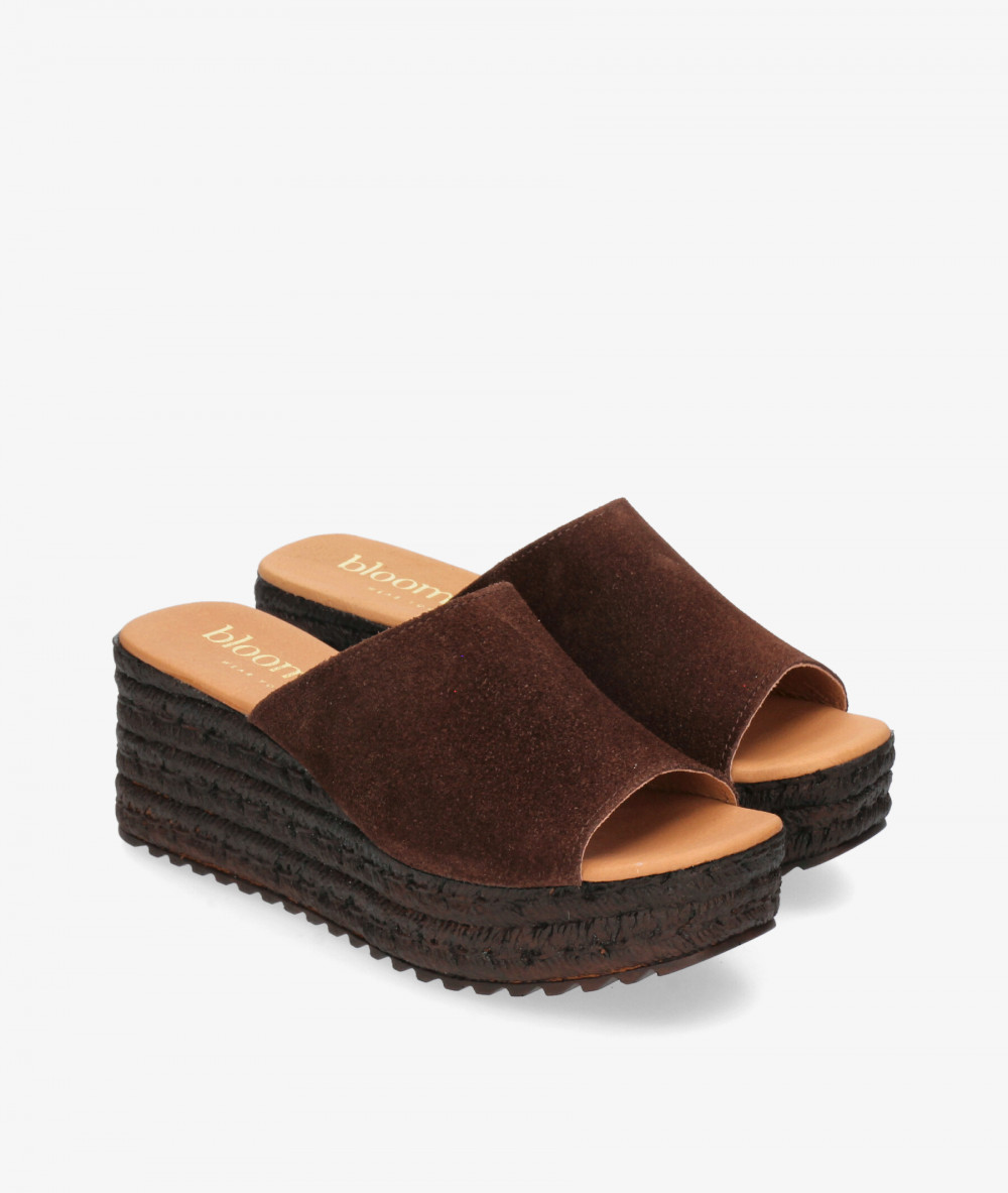Sandalias bloom&you  LISA en serraje marrón
