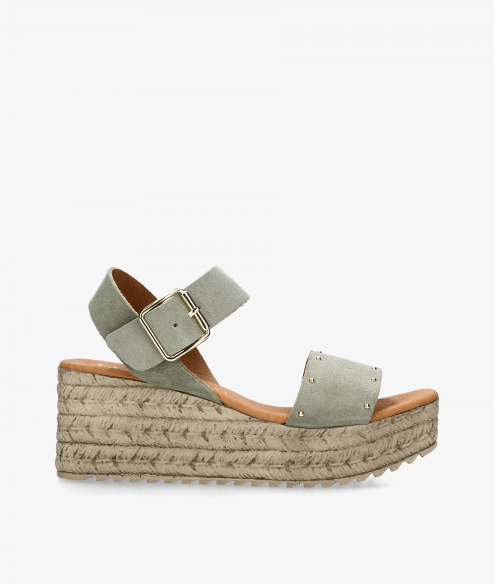 Sandalias bloom&you  AURORA en serraje kaki
