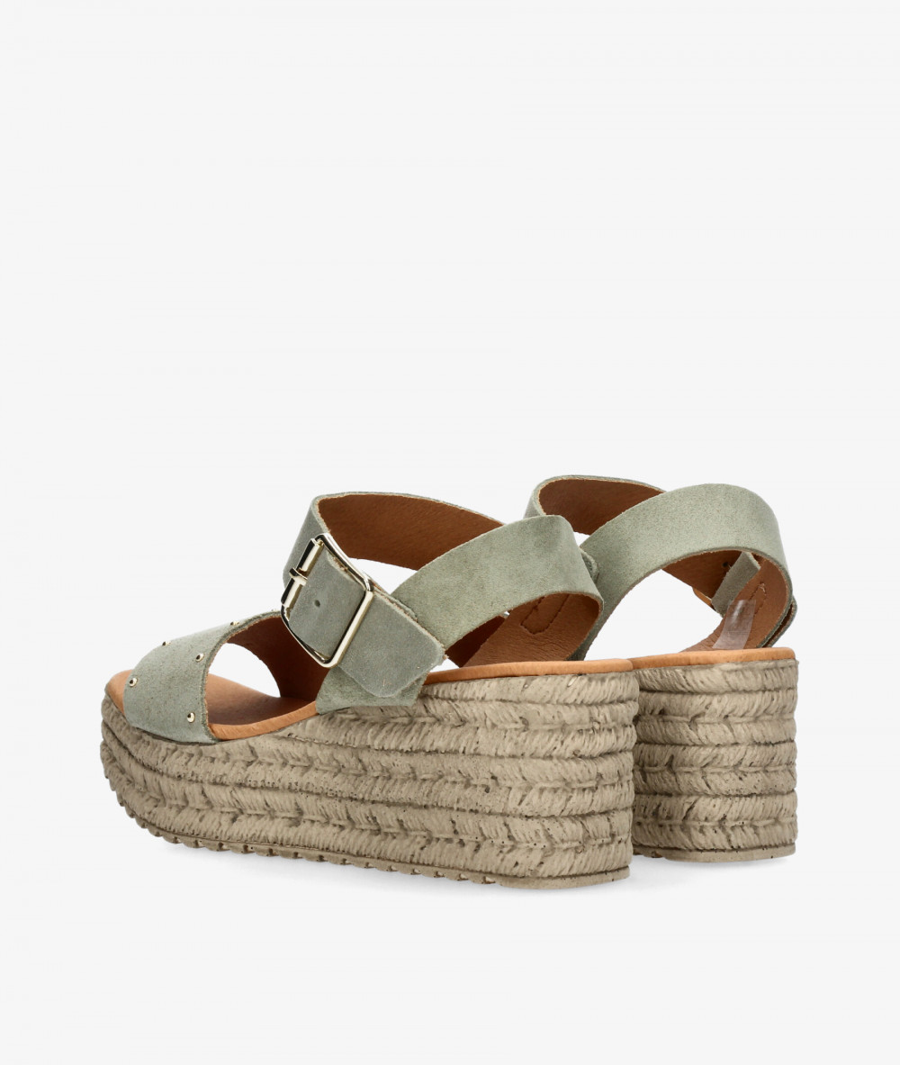Sandalias bloom&you  AURORA en serraje kaki