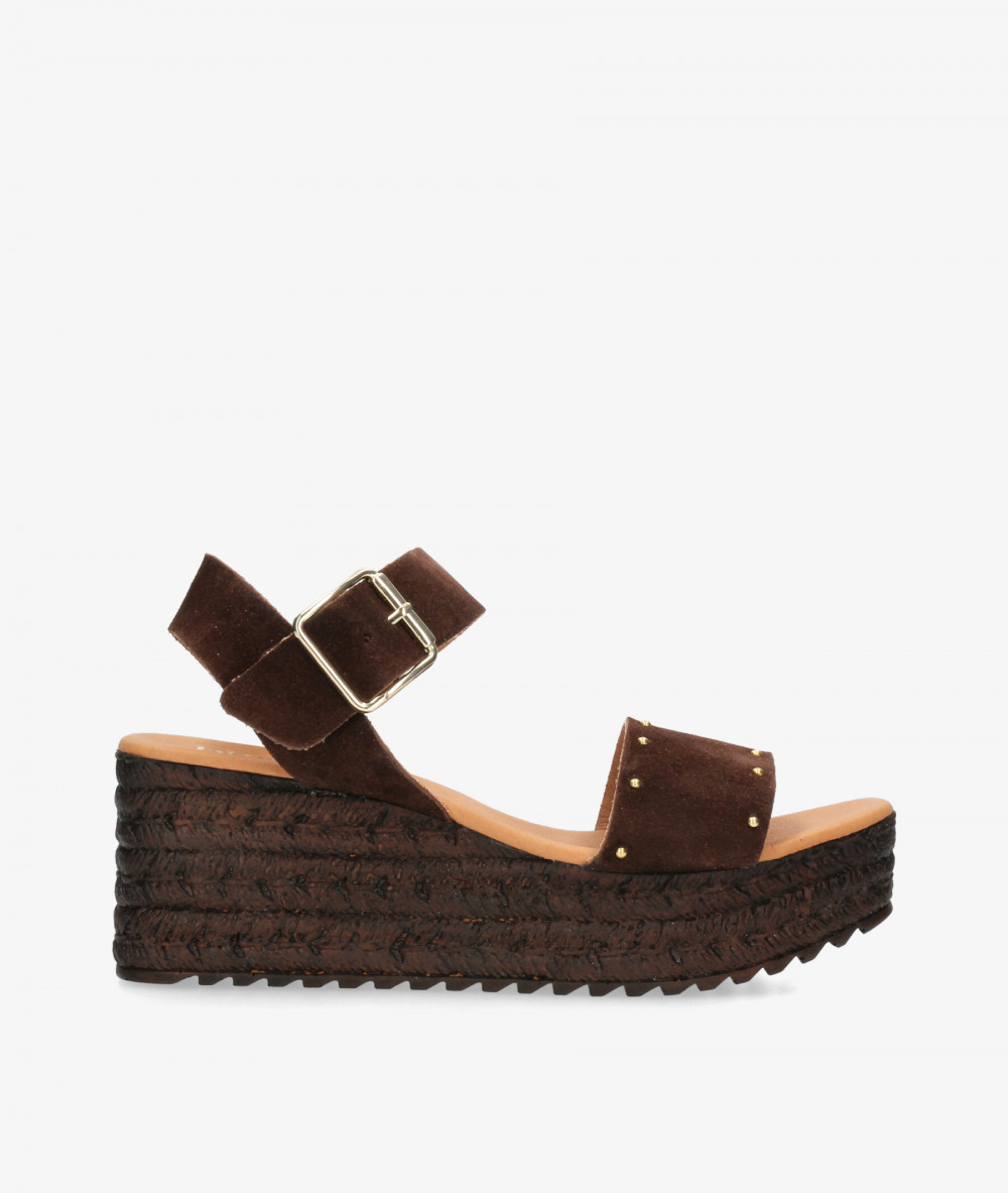 Sandalias bloom&you  AURORA en serraje marrón