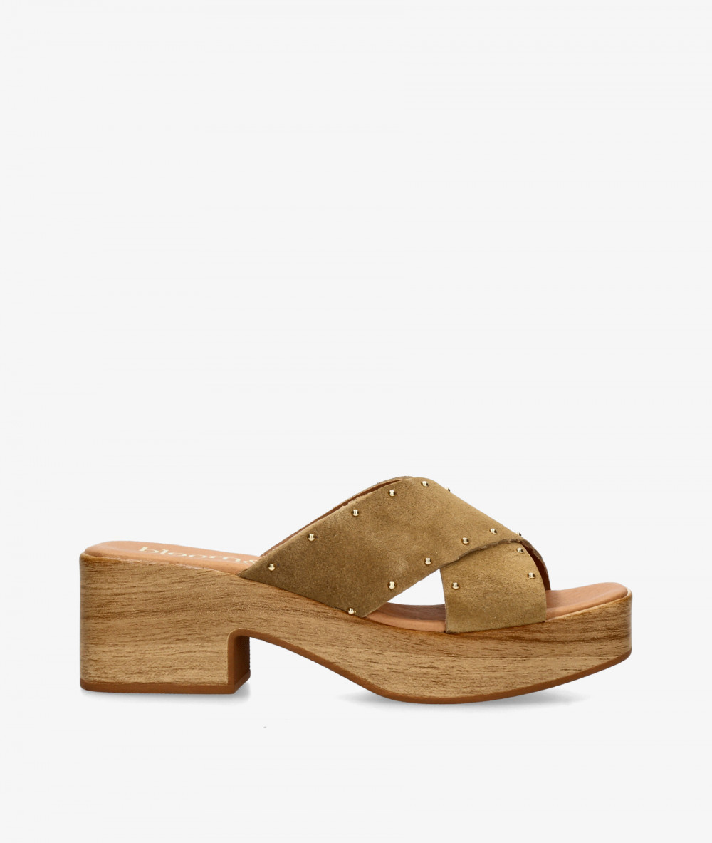 Sandalias bloom&you  VERONICA en serraje camel