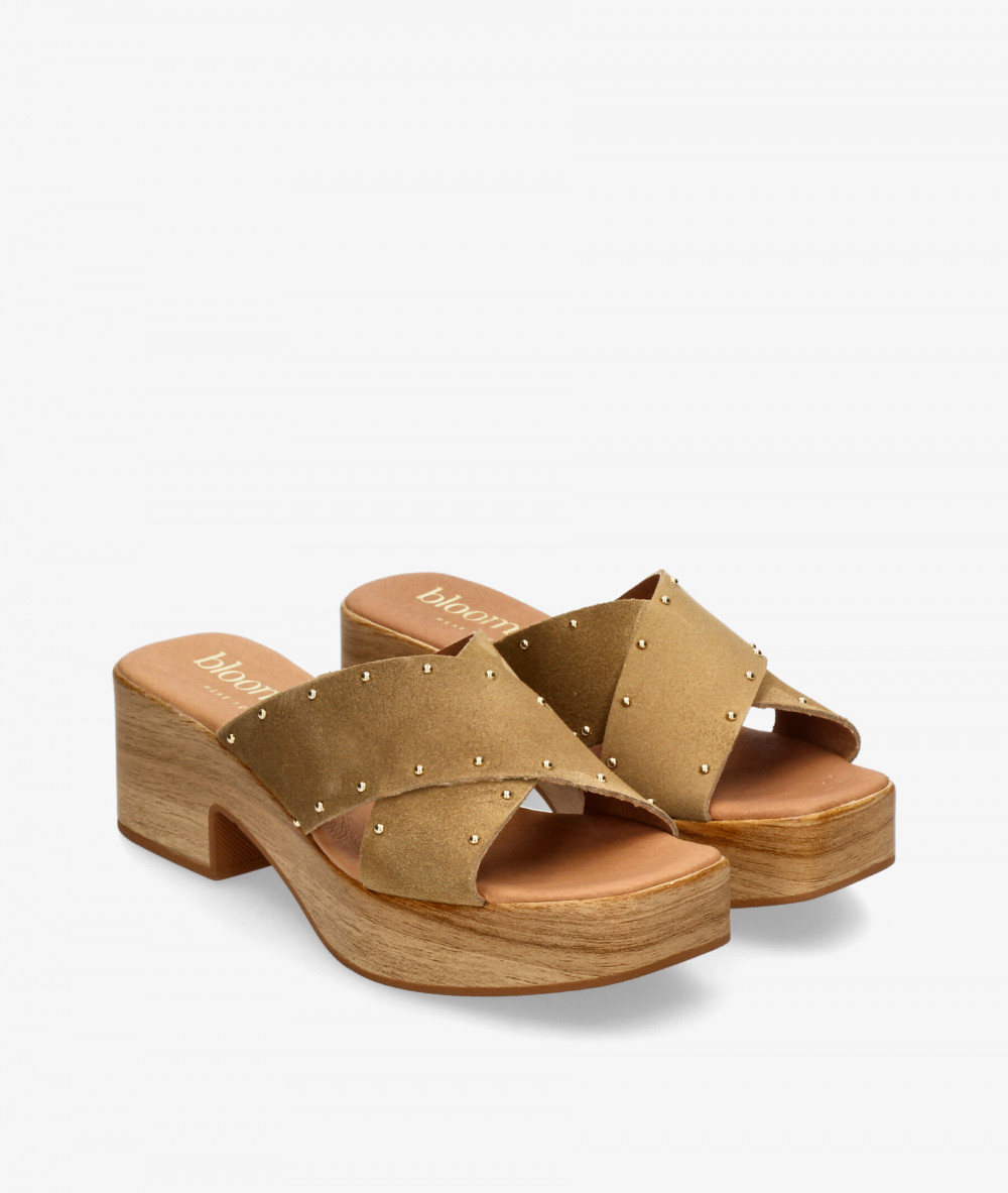 Sandalias bloom&you  VERONICA en serraje camel