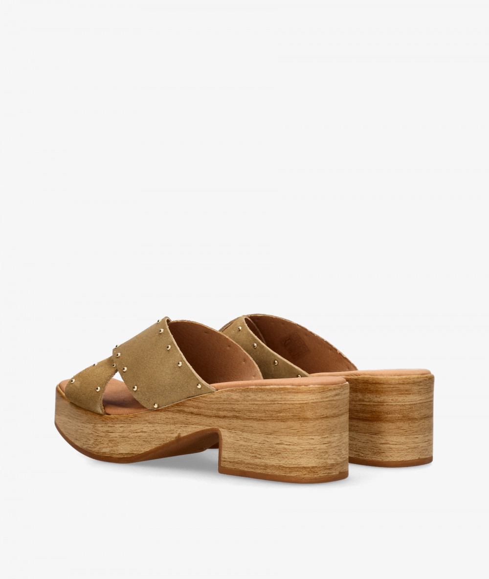 Sandalias bloom&you  VERONICA en serraje camel