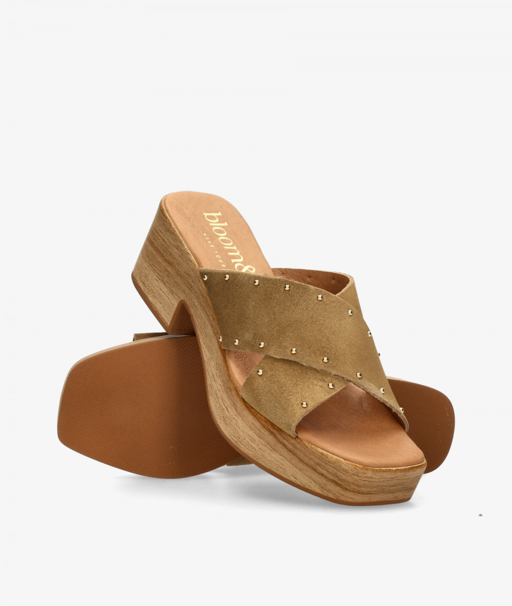 Sandalias bloom&you  VERONICA en serraje camel