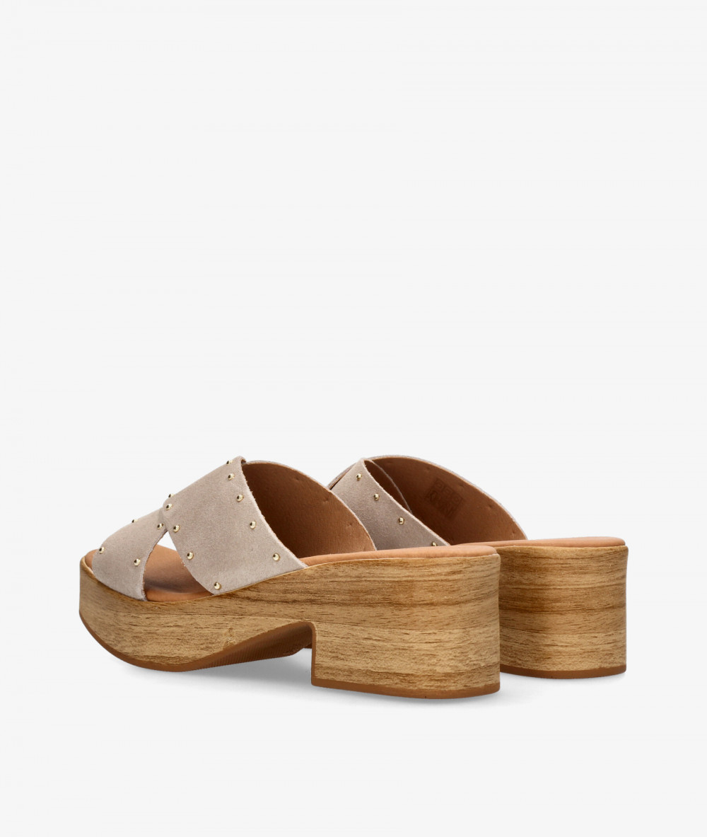 Sandalias bloom&you  VERONICA en serraje piedra