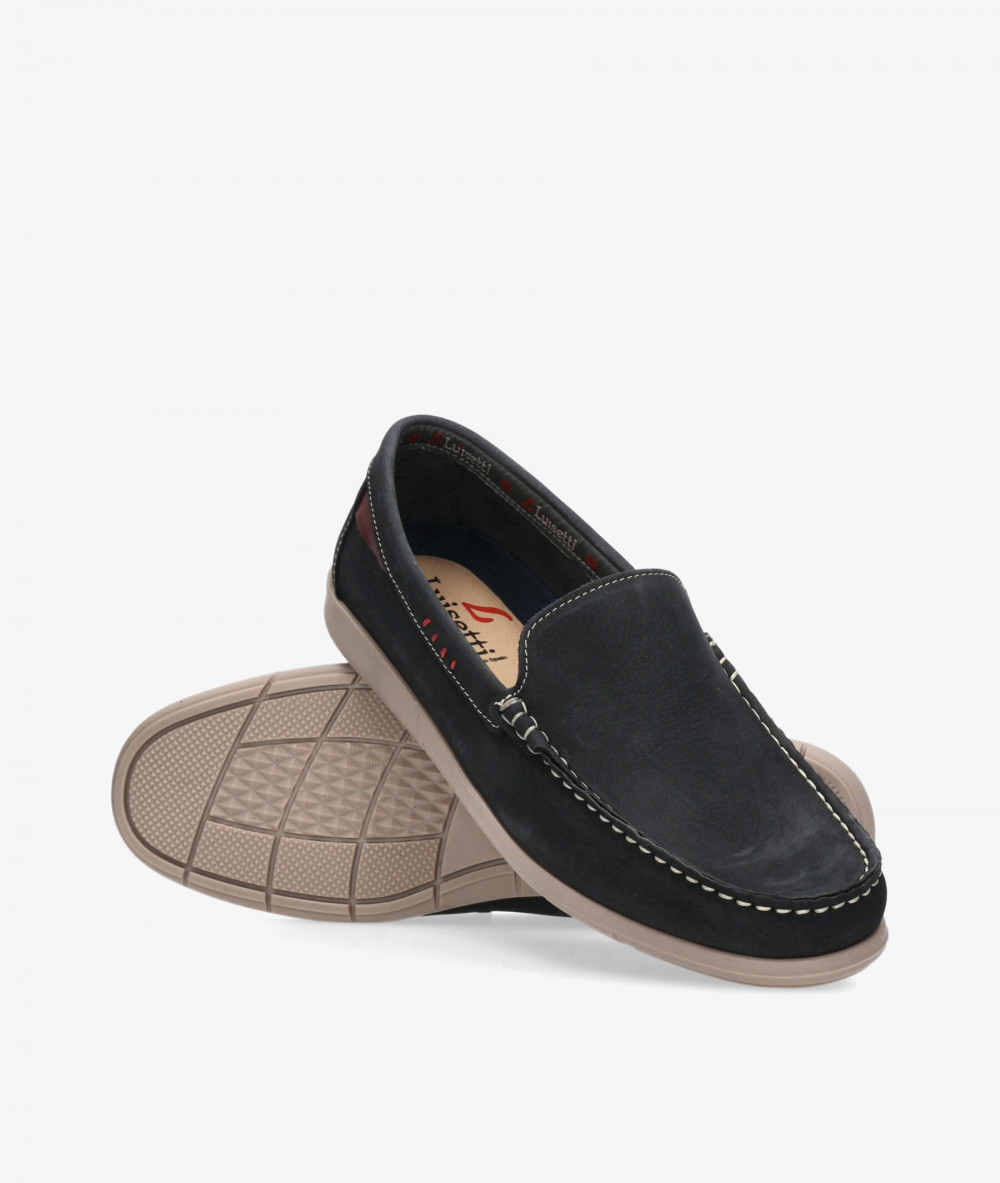 Mocasines LUISETTI 37207 NO en nobuck azul