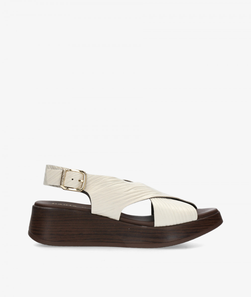 Sandalias Paula Urban  33-2070 en hueso