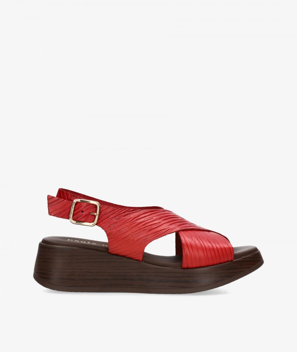 Sandalias Paula Urban  33-2070 en rojo