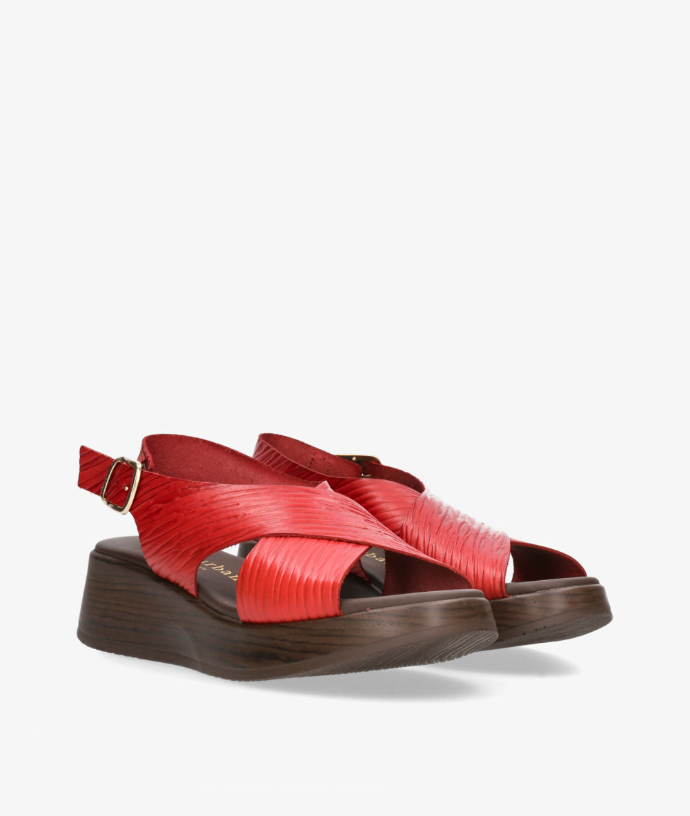 Sandalias Paula Urban  33-2070 en rojo