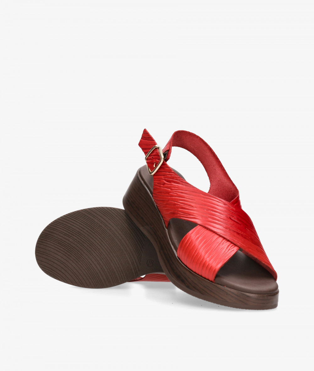 Sandalias Paula Urban  33-2070 en rojo