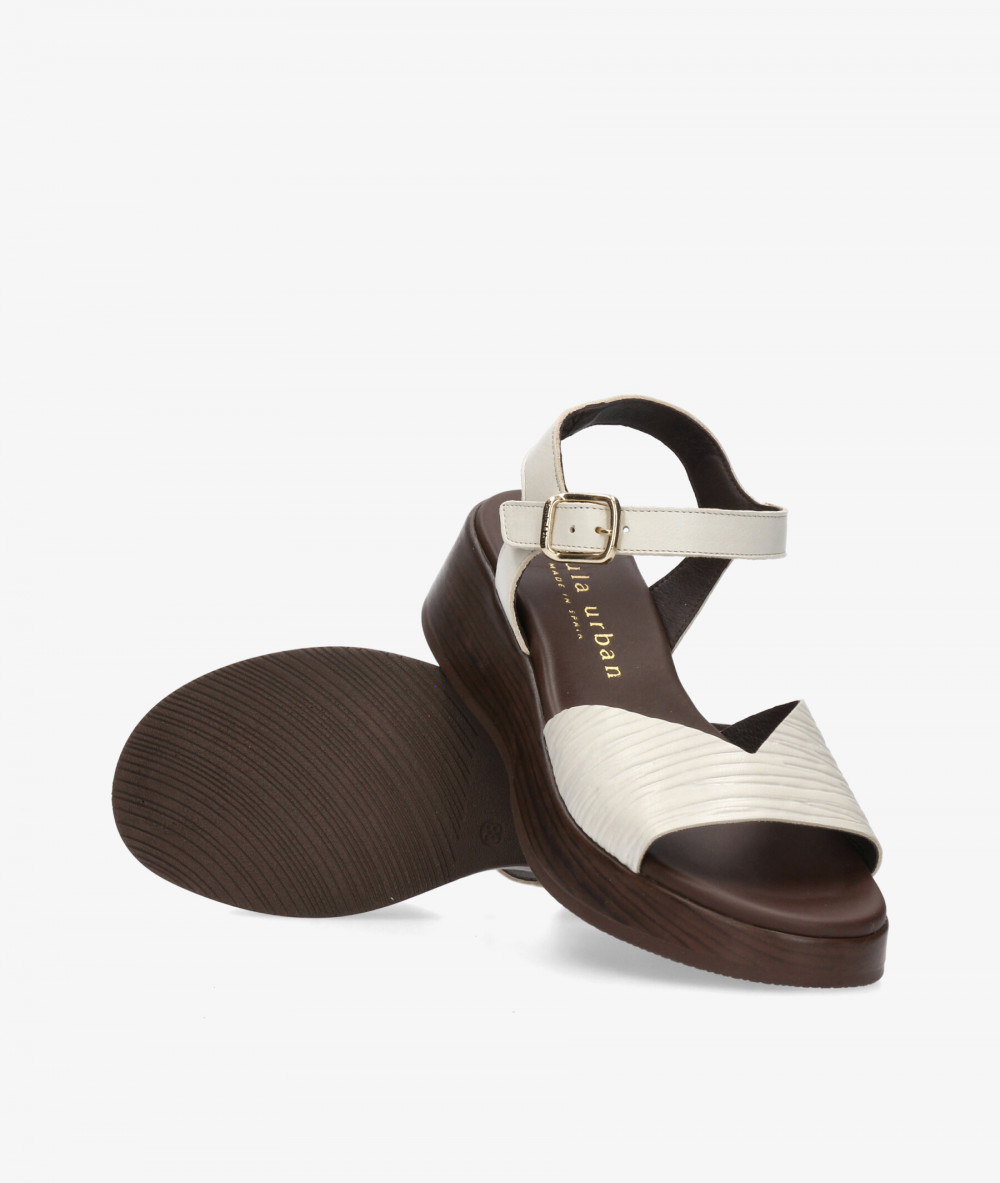 Sandalias Paula Urban  33-837 en hueso