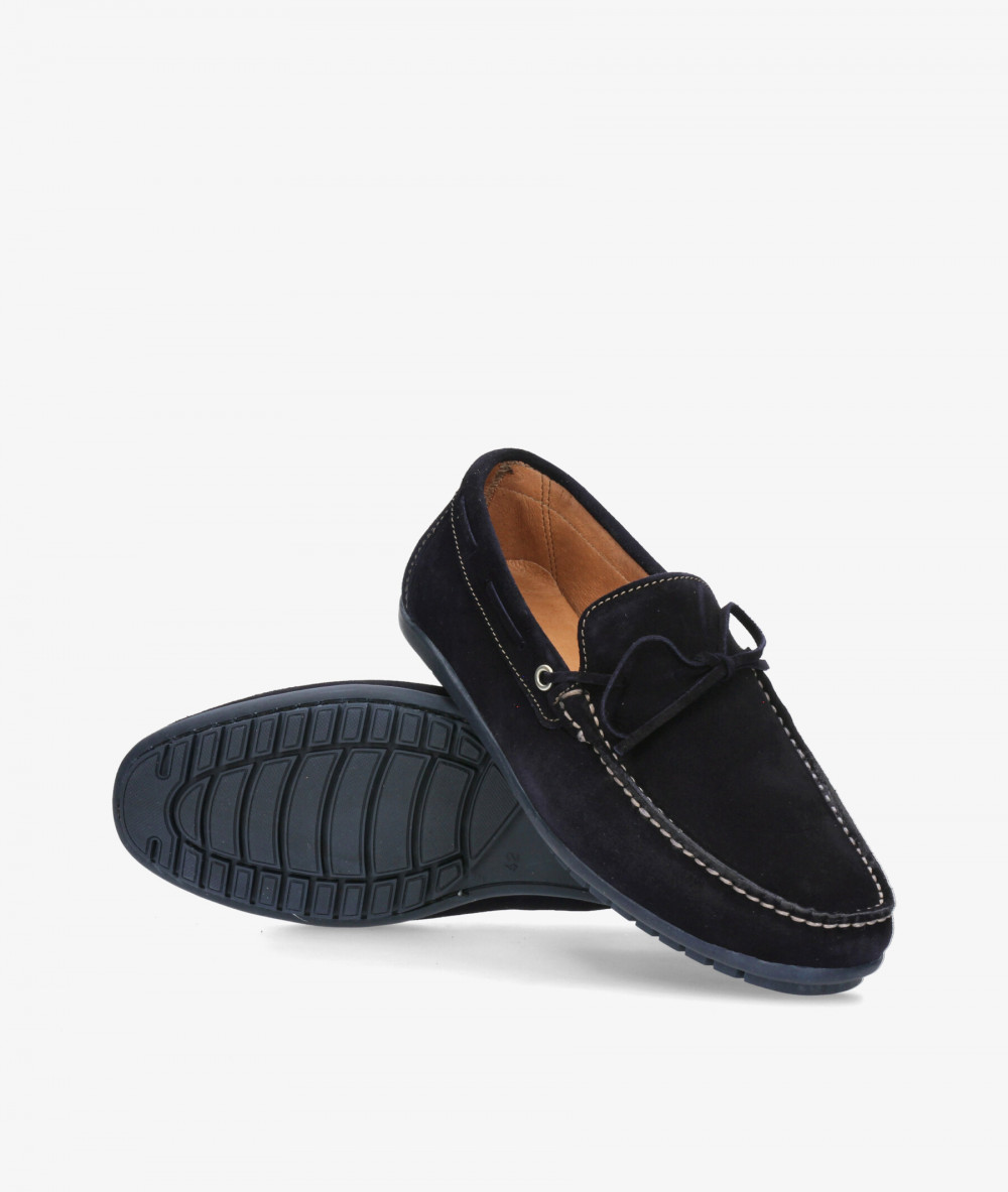 Mocasines pabloochoa.shoes 82167 en serraje azul