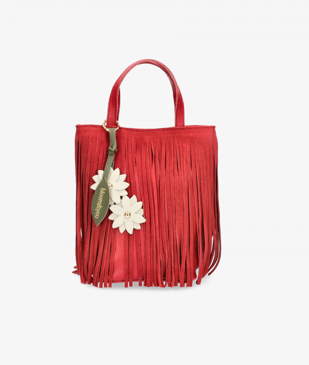 Bolso de piel bloom&you BLOOM FRINGES en rojo