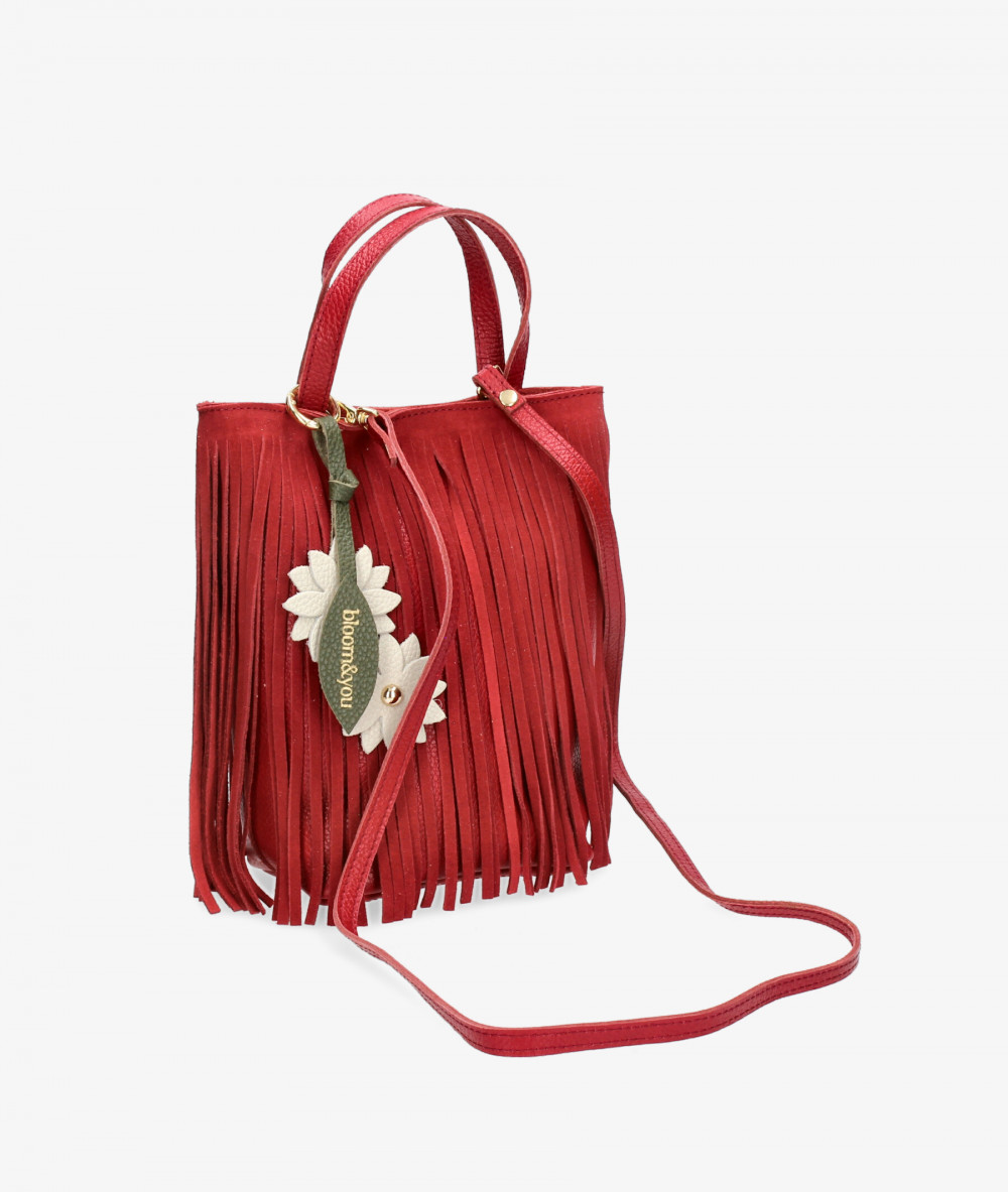 Bolso de piel bloom&you BLOOM FRINGES en rojo