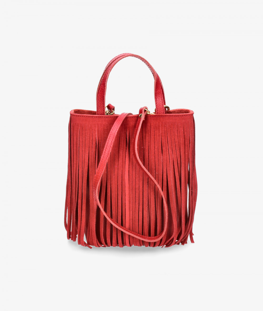 Bolso de piel bloom&you BLOOM FRINGES en rojo