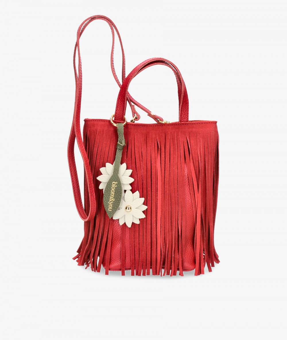 Bolso de piel bloom&you BLOOM FRINGES en rojo