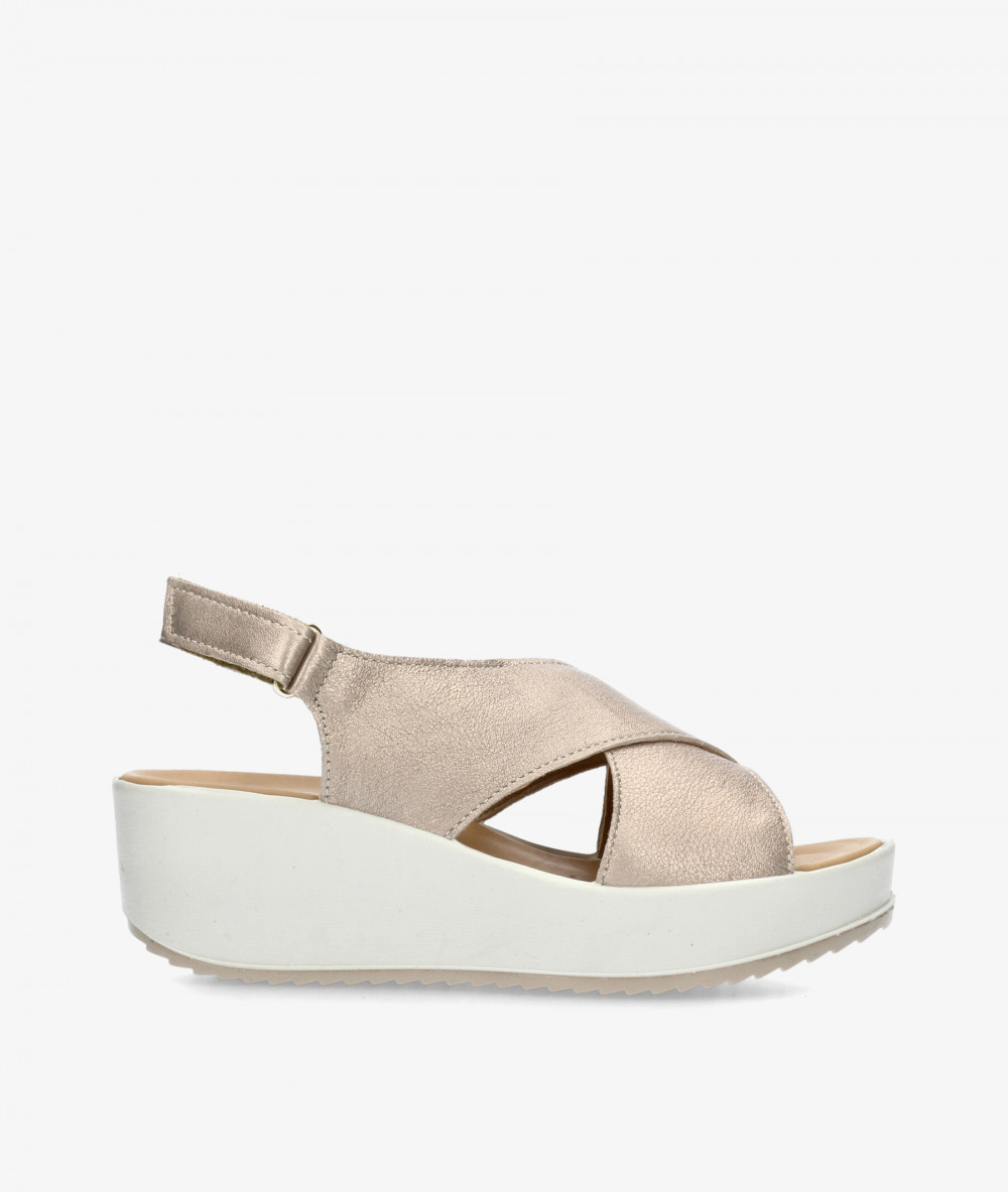 Sandalias Imac  108190 en taupe metalizado