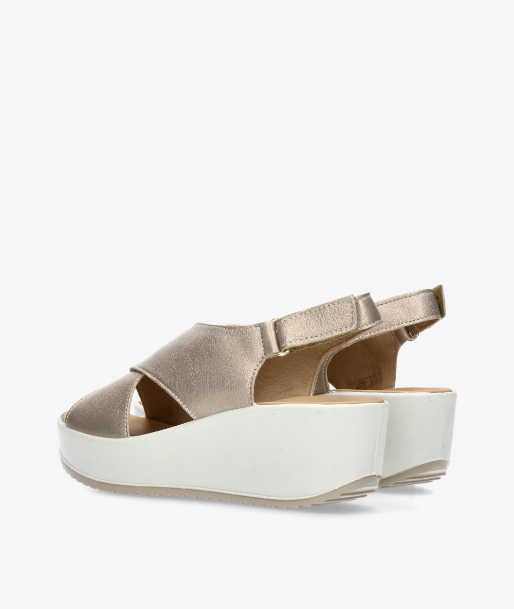 Sandalias Imac  108190 en taupe metalizado