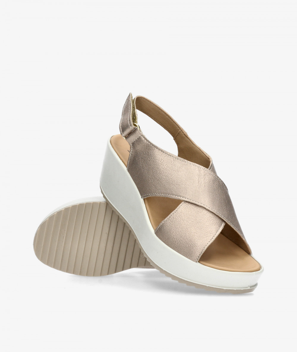 Sandalias Imac  108190 en taupe metalizado