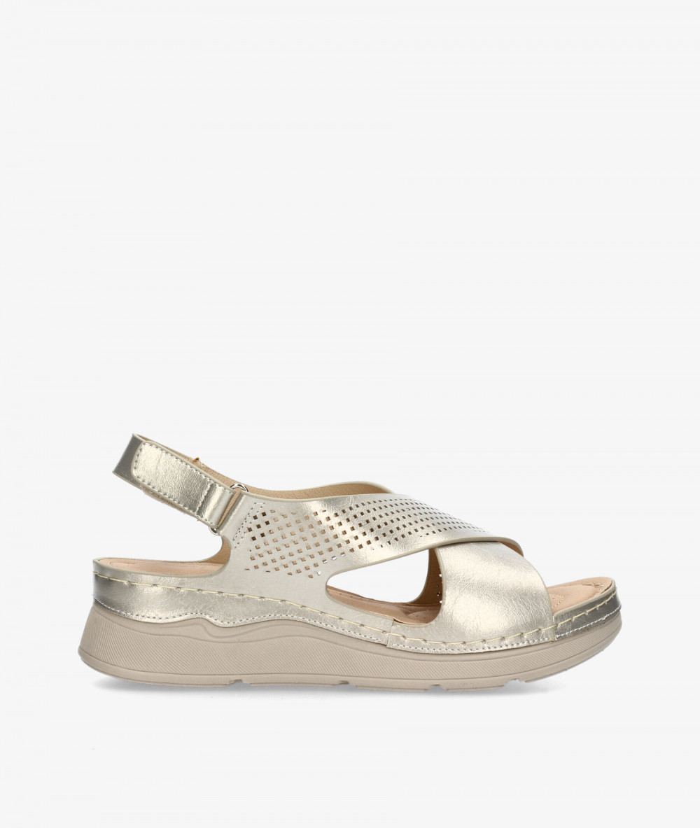 Sandalias ACLYS- CONFOR  VIVI- 3  2133-1 en platino