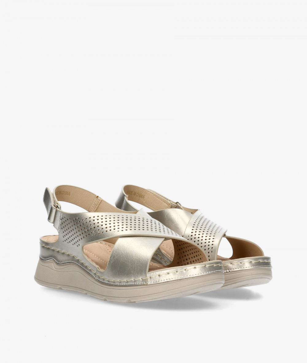 Sandalias ACLYS- CONFOR  VIVI- 3  2133-1 en platino