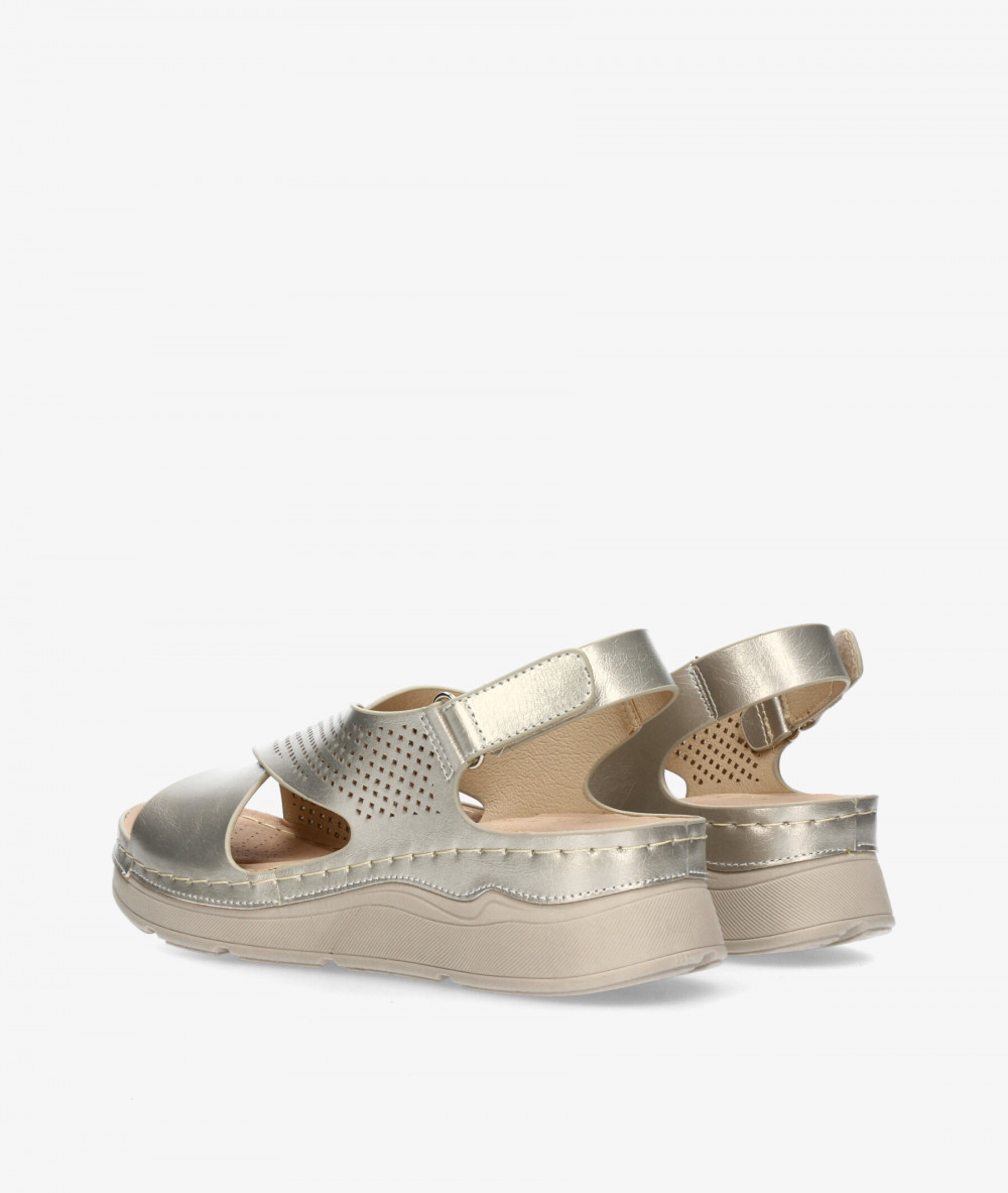 Sandalias ACLYS- CONFOR  VIVI- 3  2133-1 en platino