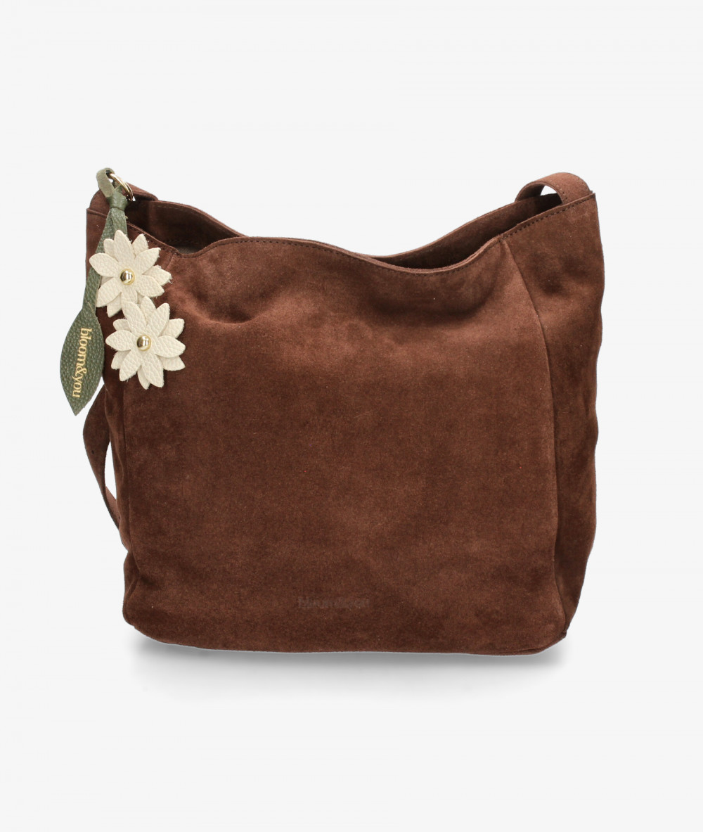 Bolso de piel bloom&you TEXAS en serraje marrón
