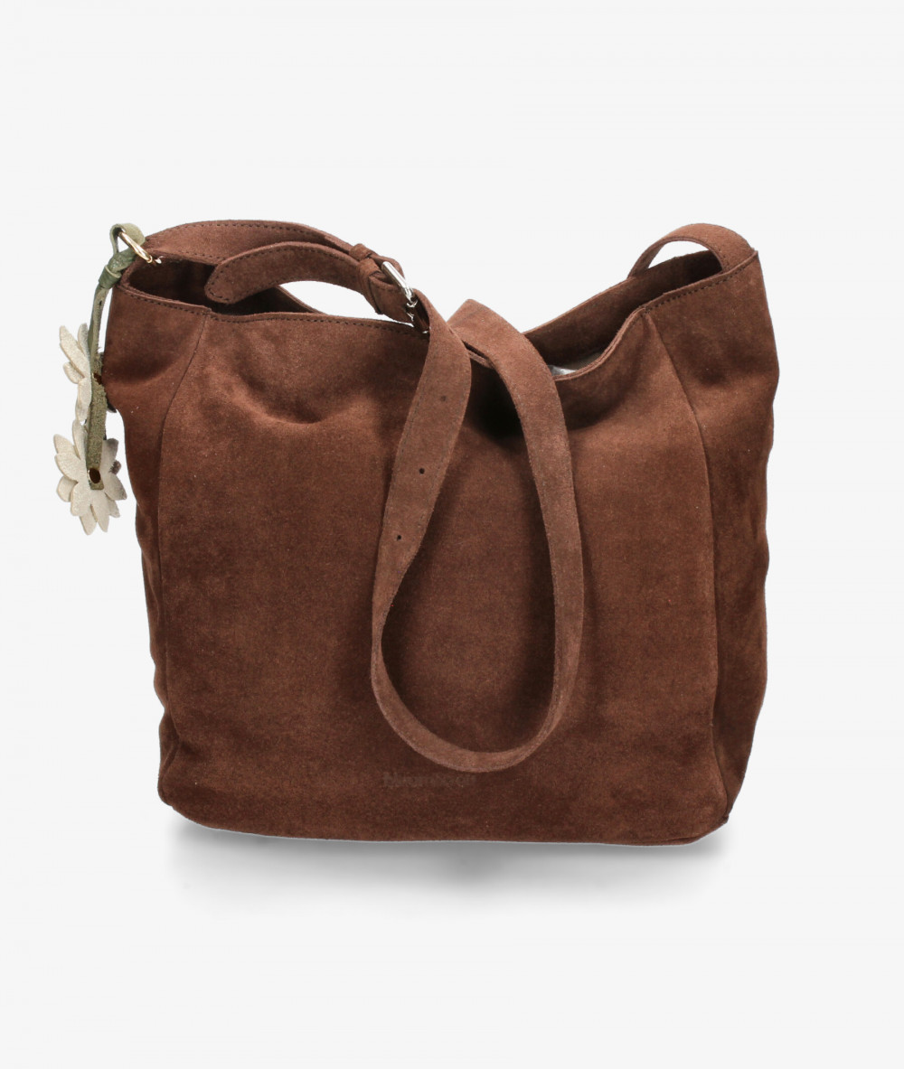 Bolso de piel bloom&you TEXAS en serraje marrón