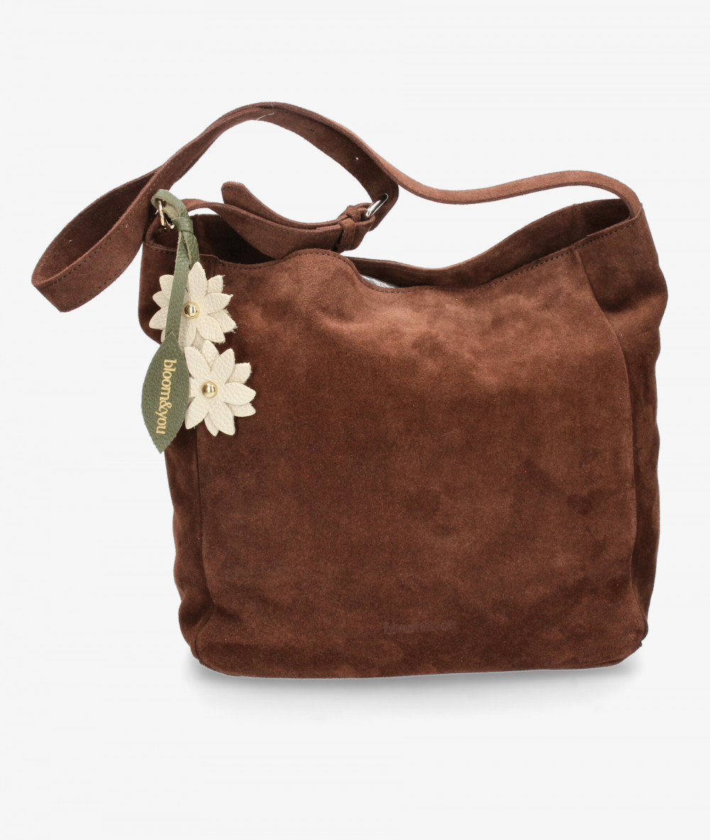 Bolso de piel bloom&you TEXAS en serraje marrón