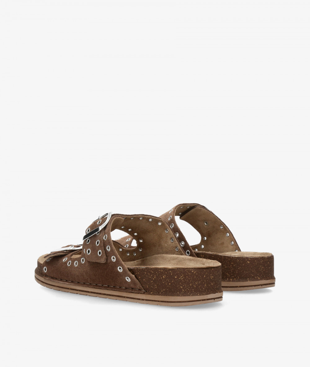 Walk & Fly Sandals  7447-47811 in taupe split suede