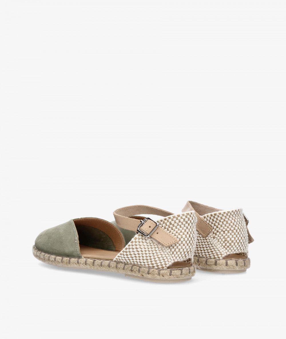 Alpargatas Myers  OC-5 en serraje kaki