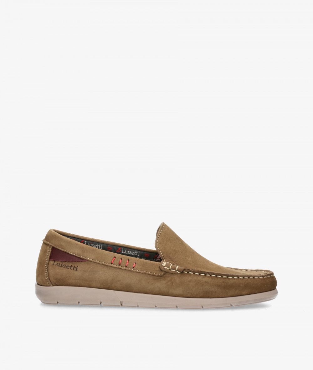 Mocasines LUISETTI 37207 NO en nobuck taupe