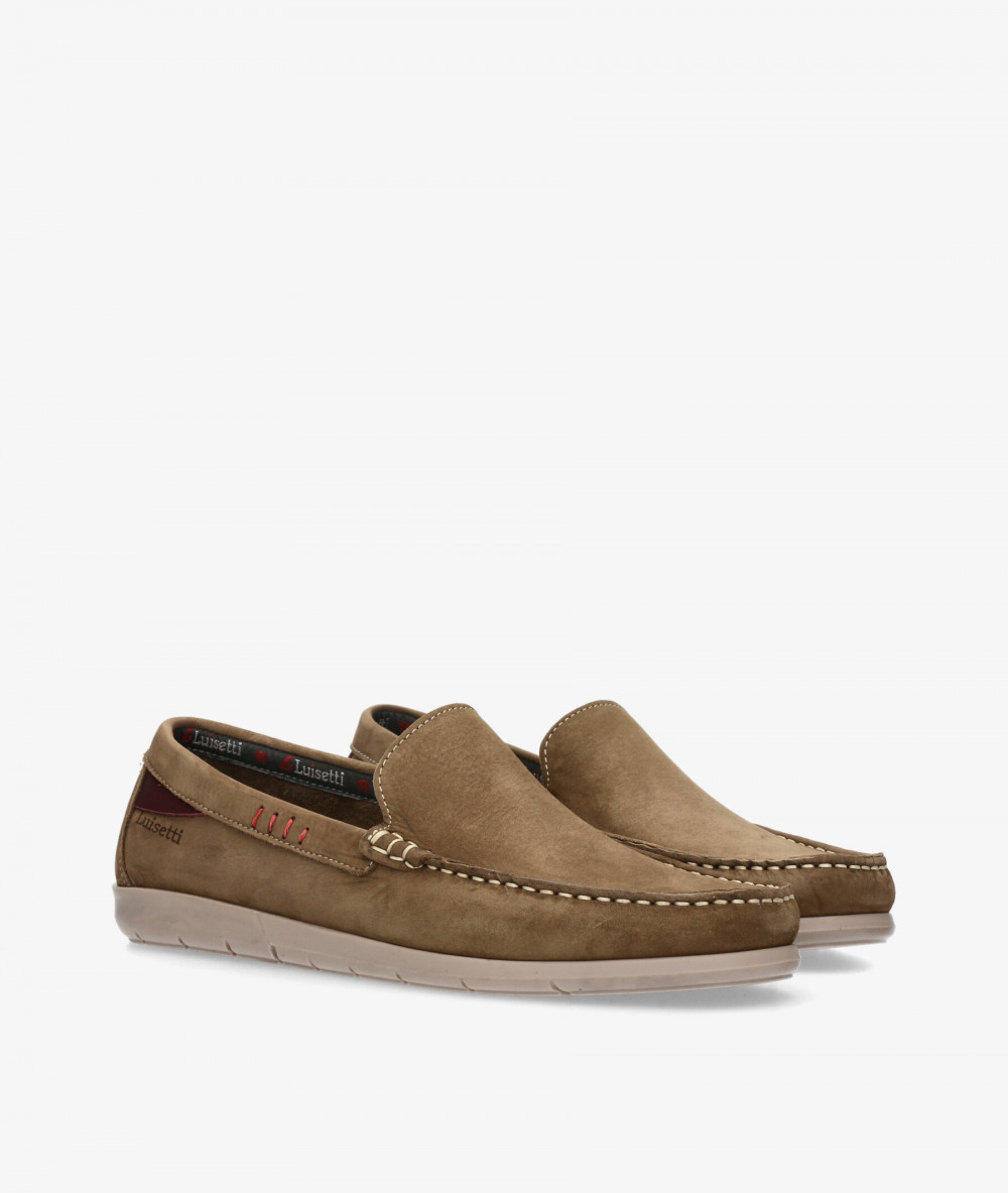 Mocasines LUISETTI 37207 NO en nobuck taupe